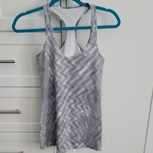 lululemon athletica Silver Zigzag Tank Top